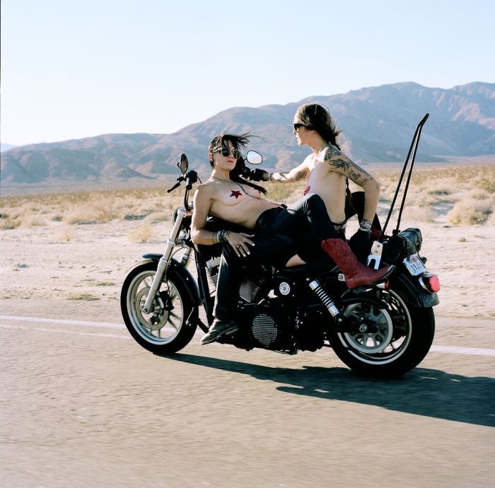 Girls on a motorcycle in Makasar