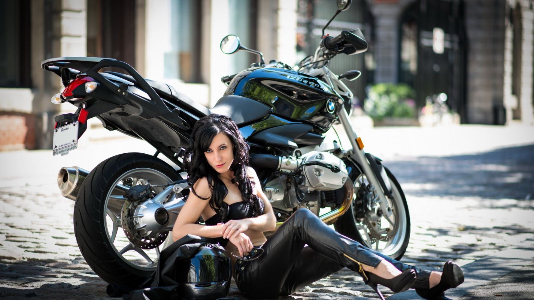 European women on bikes in Makasar