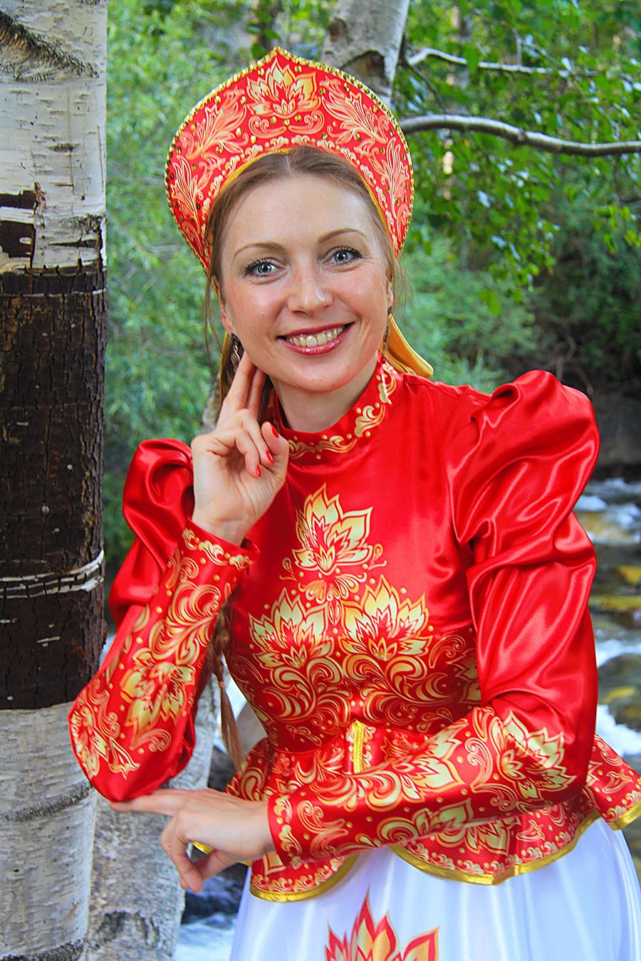 Women in Slavic costumes in Makasar