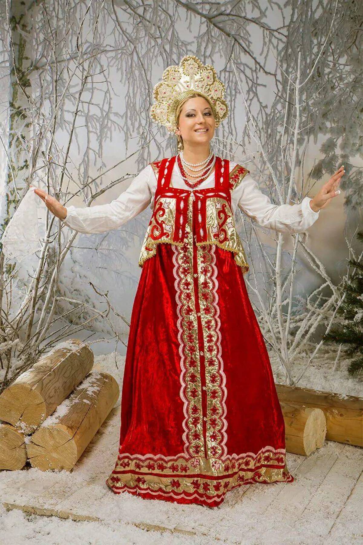 Girls in Slavic costumes in Makasar