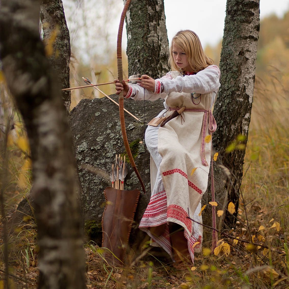Sexy photo Girls in Slavic costumes in Makasar