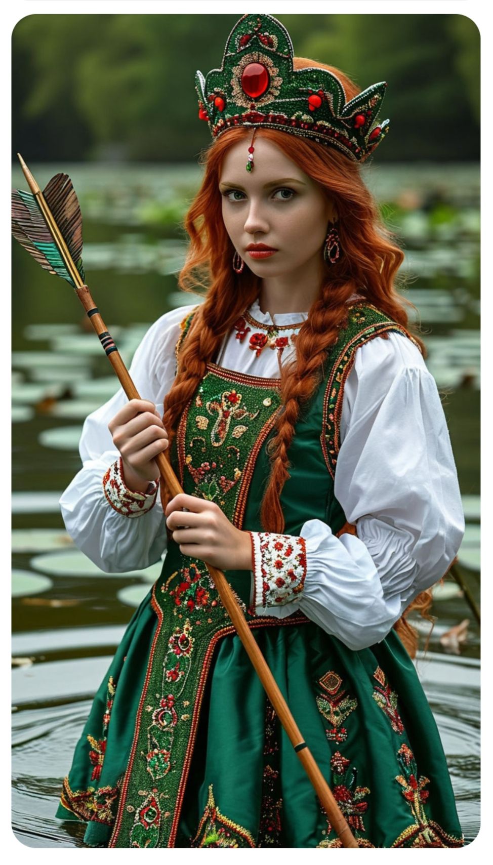 Nude girl Girls in Slavic costumes in Makasar